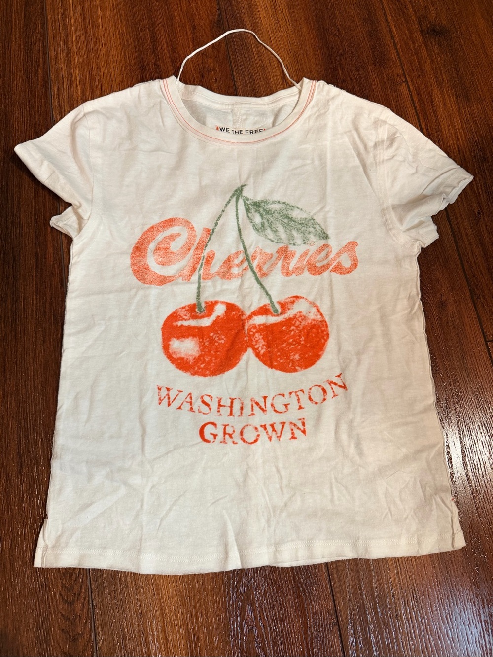 We The Free White Short Sleeve 'Cherries' Graphic Tee